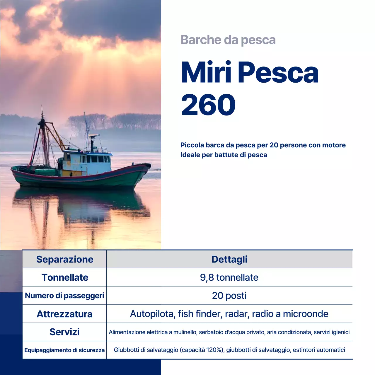 Pubblicità del turismo marino moderno blu