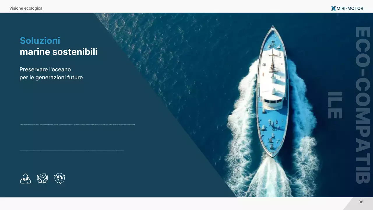 Pubblicità della tecnologia marina moderna blu navy