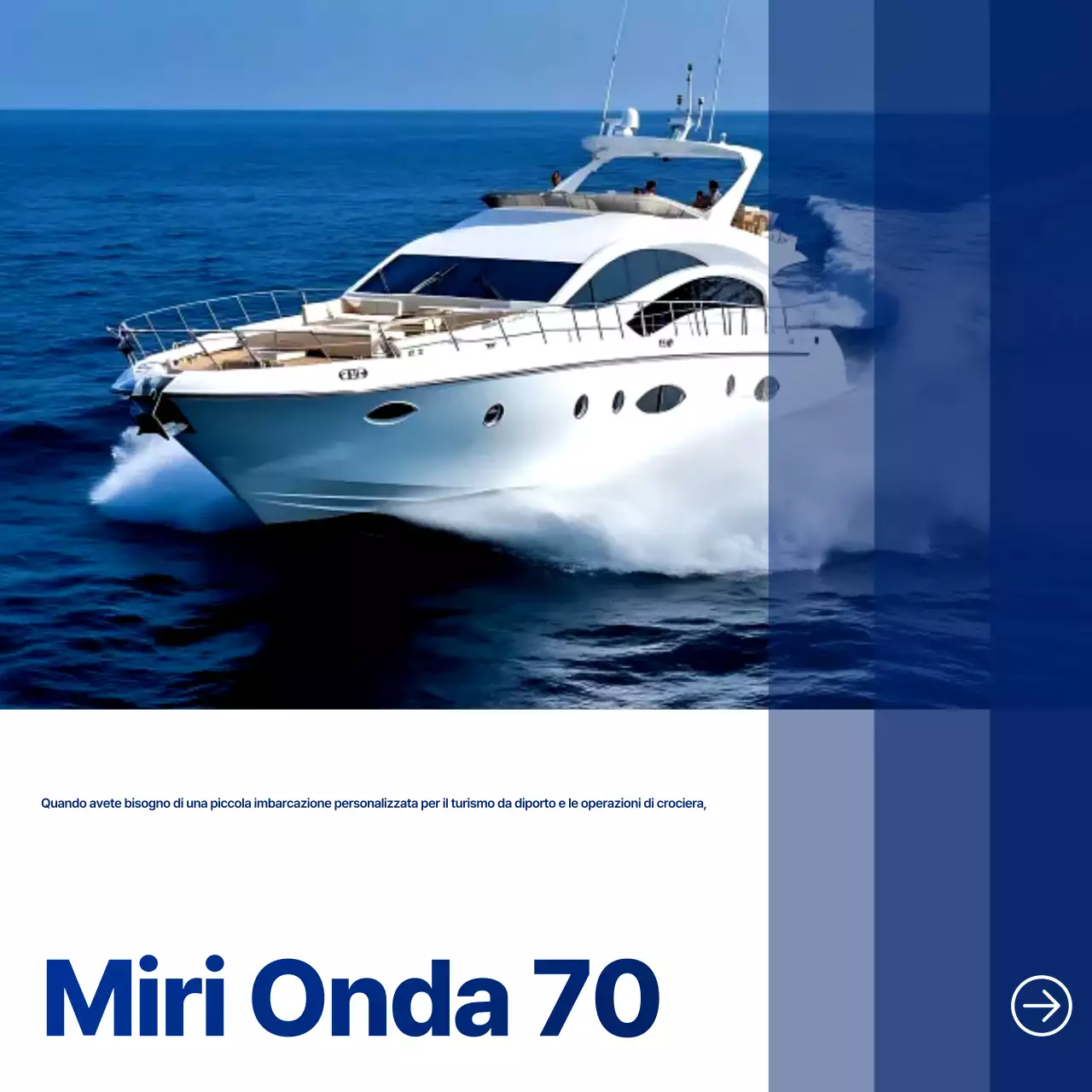 Pubblicità del turismo marino moderno blu