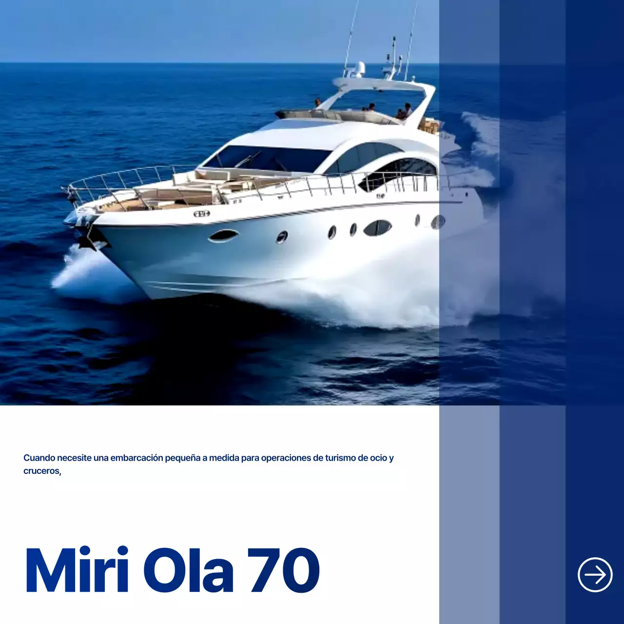 Anuncio de turismo marino moderno azul