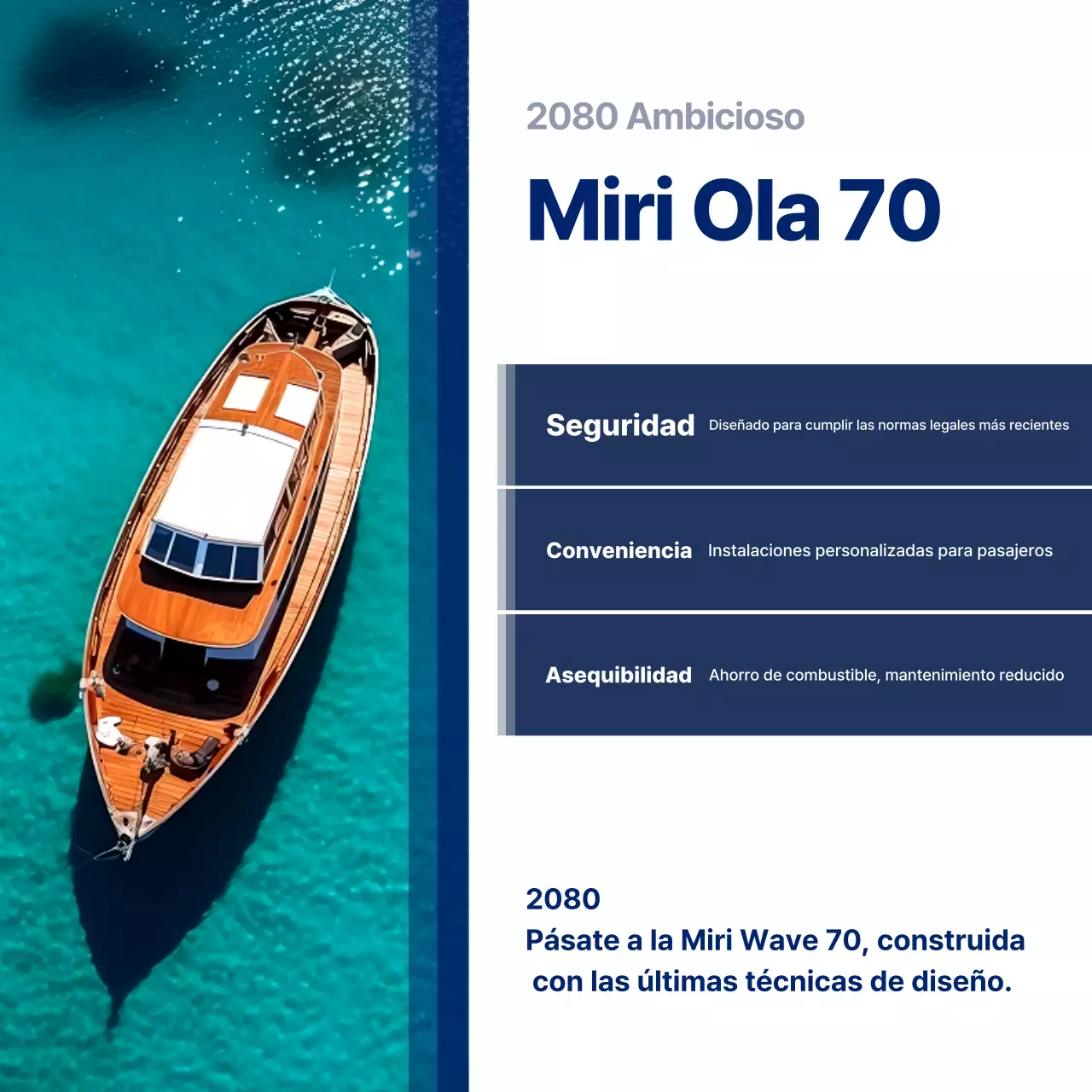Anuncio de turismo marino moderno azul