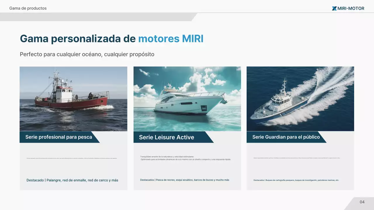 Anuncio de tecnología marina moderna en azul marino