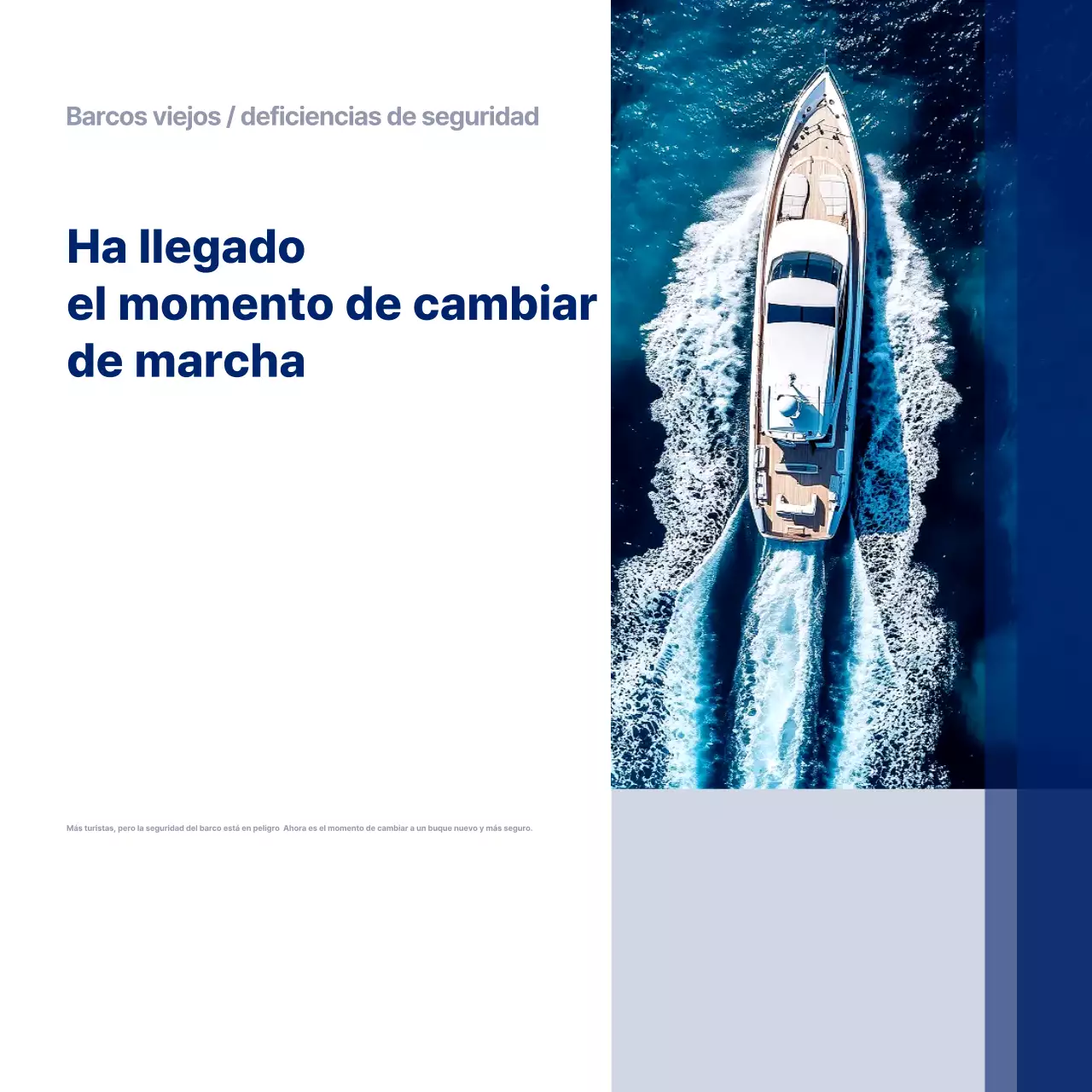 Anuncio de turismo marino moderno azul