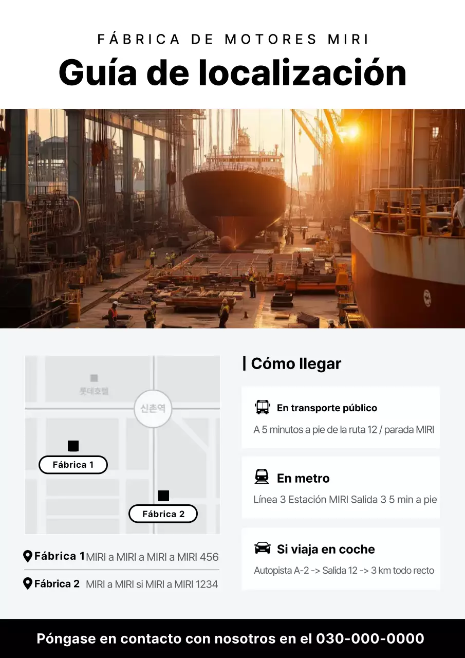 Guía de ubicación de la fábrica moderna de Orange