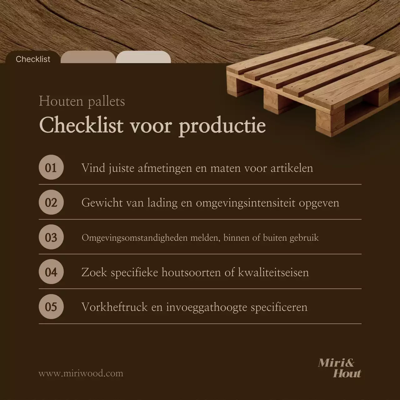 Bruine eenvoudige productie-instructies