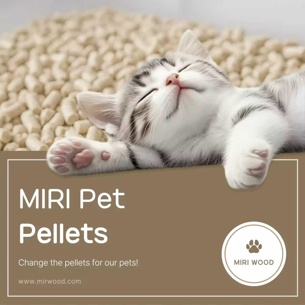 Iklan Pelet Hewan Peliharaan Sederhana Beige