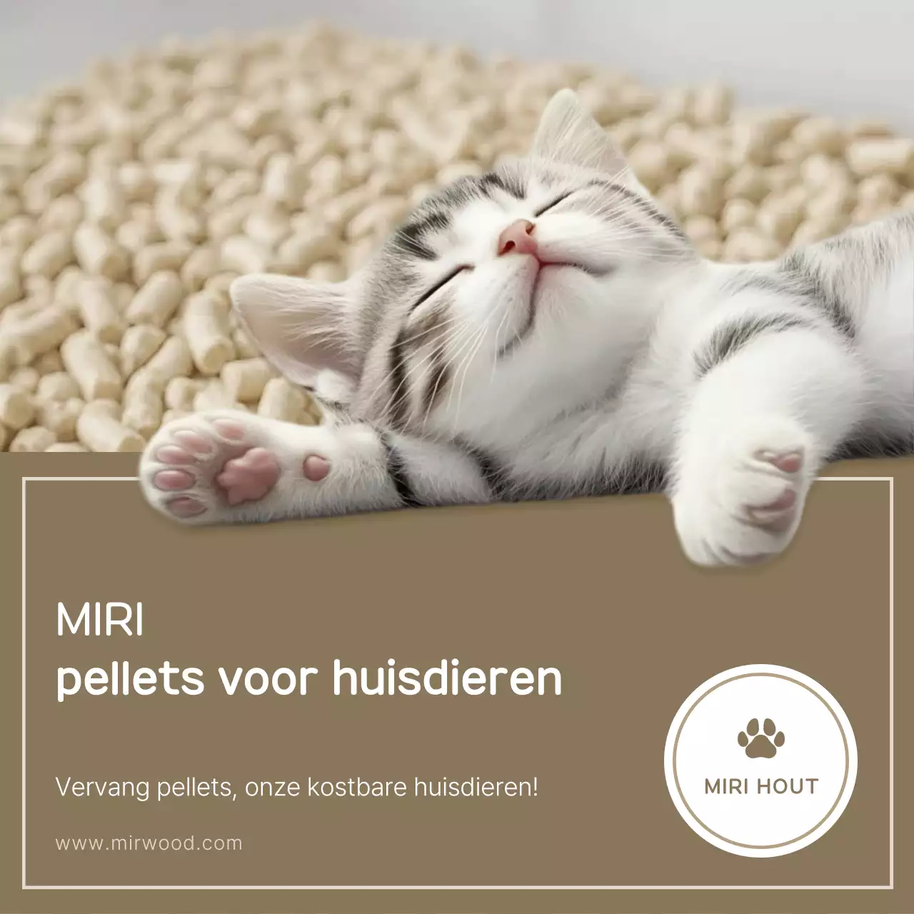 Beige Simple Pet Pellet Advertentie