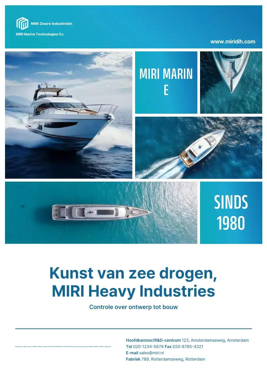 Promotie van blauwe moderne maritieme technologie