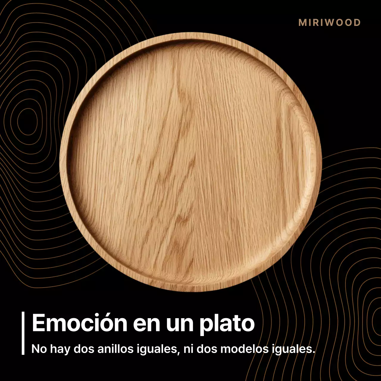 Anuncio de diseño minimalista en color marrón