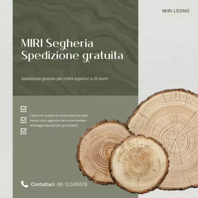 Informazioni sulla consegna di Khaki Simple Wood