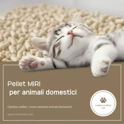 Pubblicità di pellet per animali domestici beige semplice