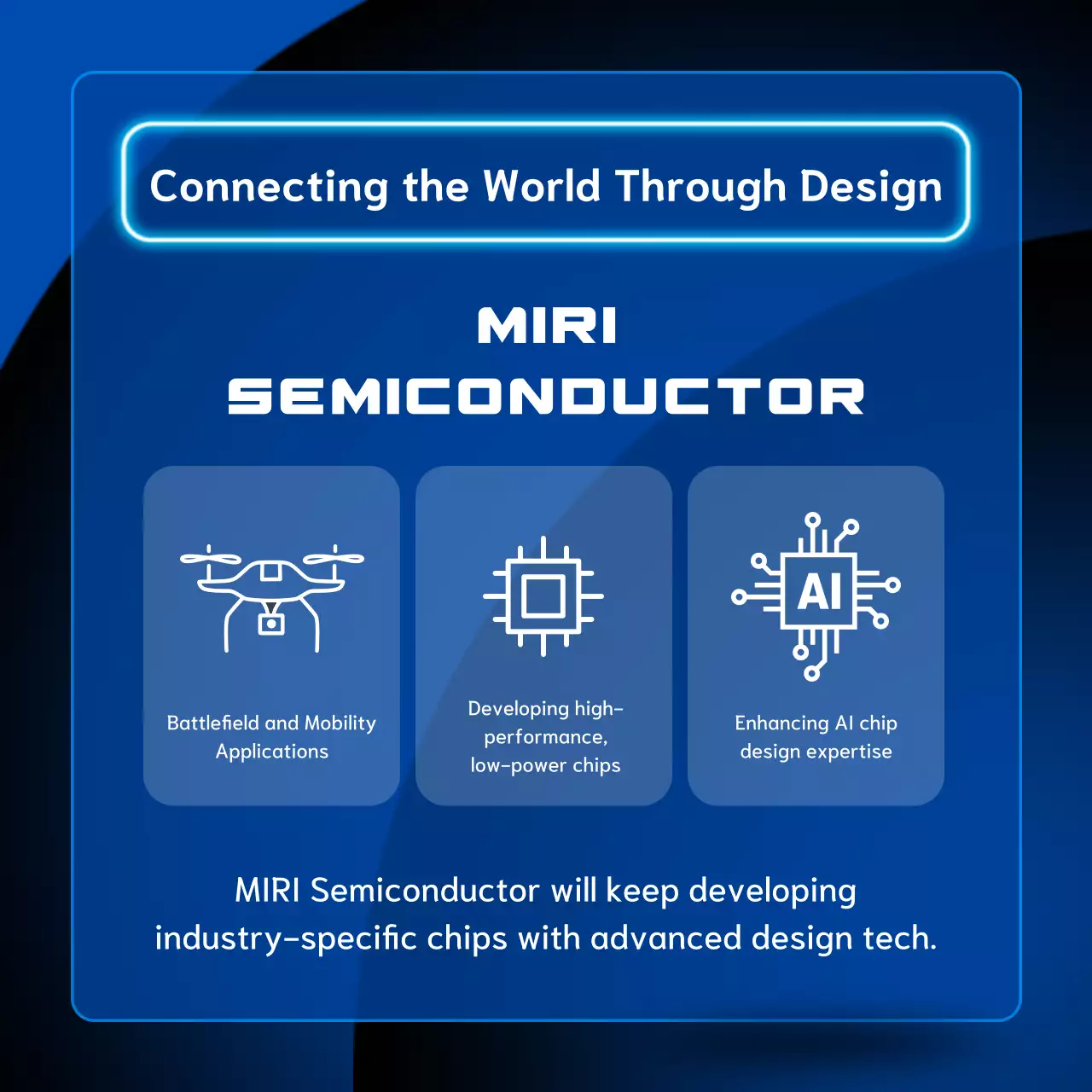 blue modern semiconductor promotion