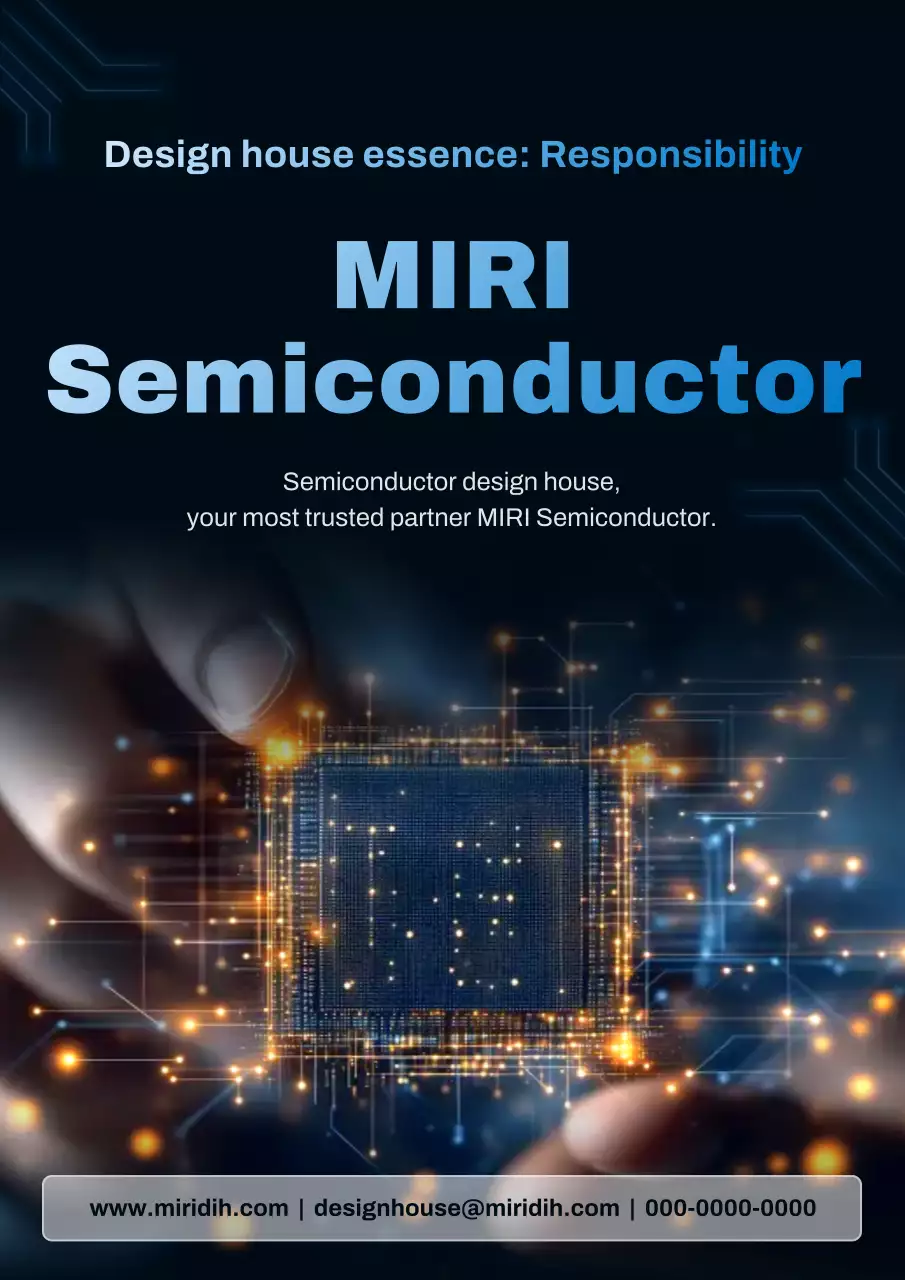 blue modern semiconductor promotion