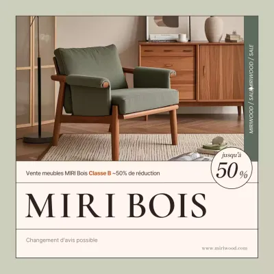 Remise sur les meubles simples kaki