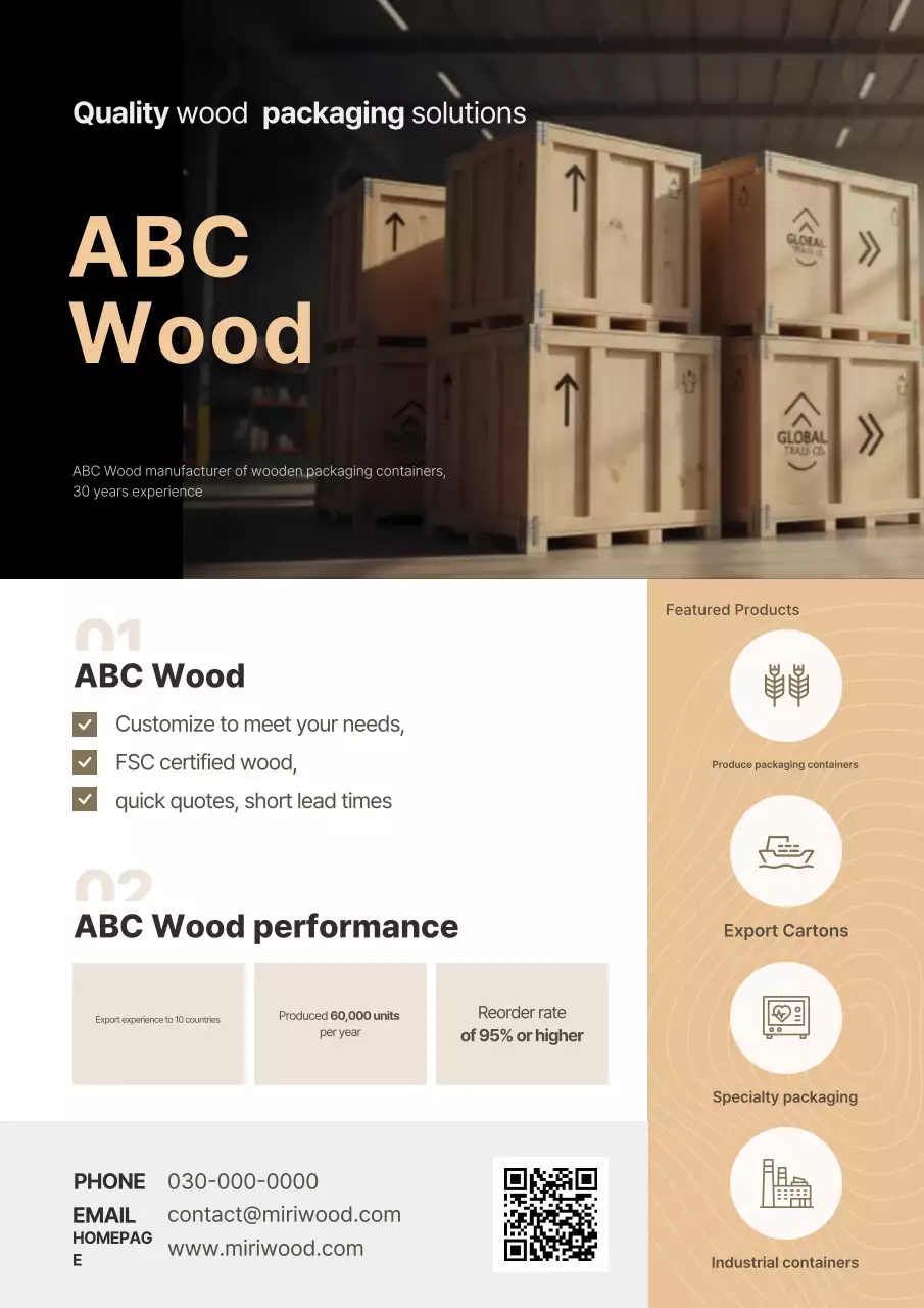 Quảng cáo bao bì hiện đại màu be