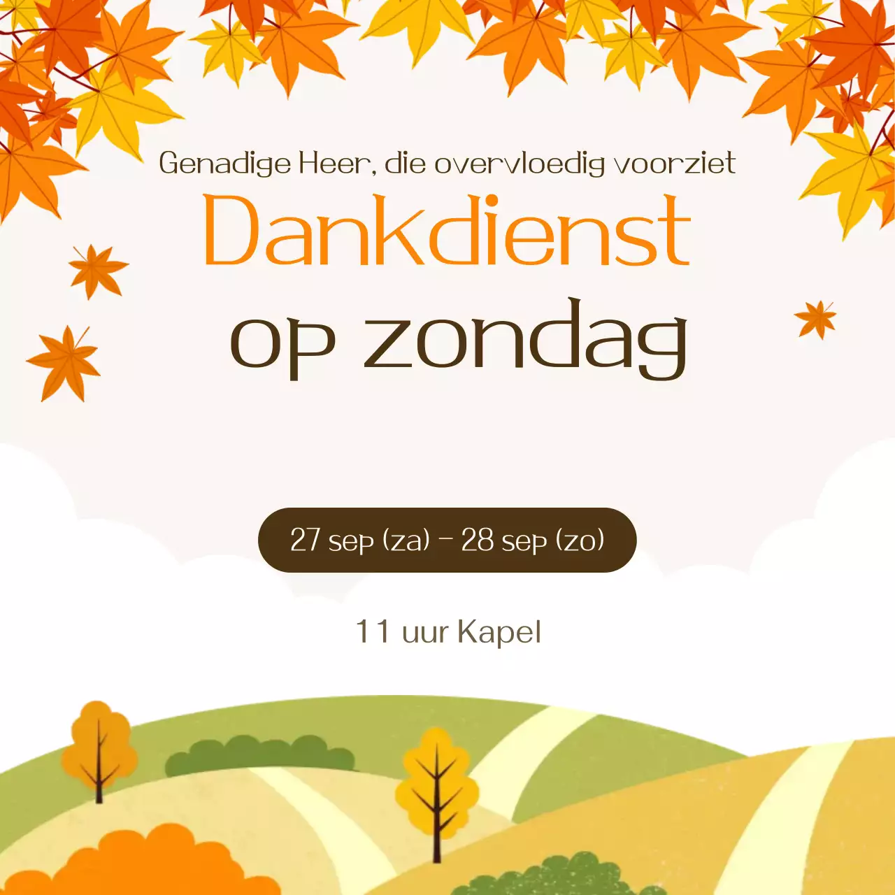 Oranje Eenvoudige Aanbiddingsgids