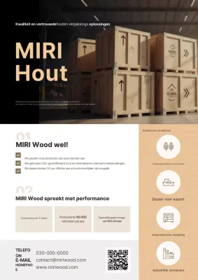 Beige moderne verpakkingsadvertentie