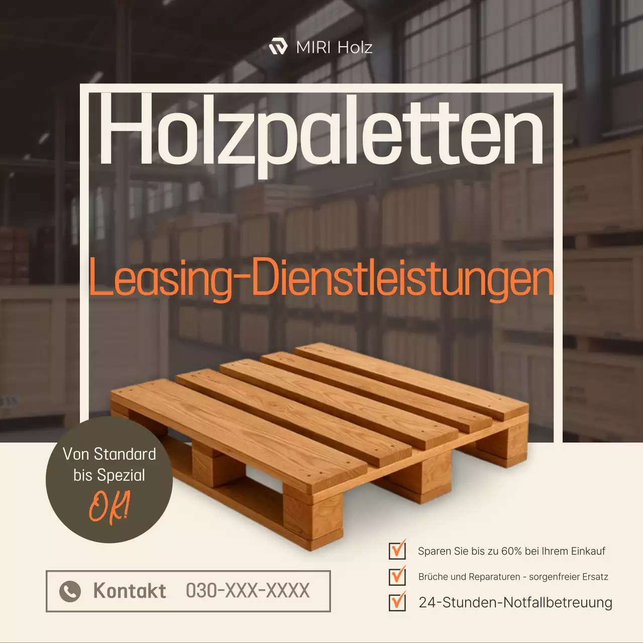 Beige Simple Logistics Werbung