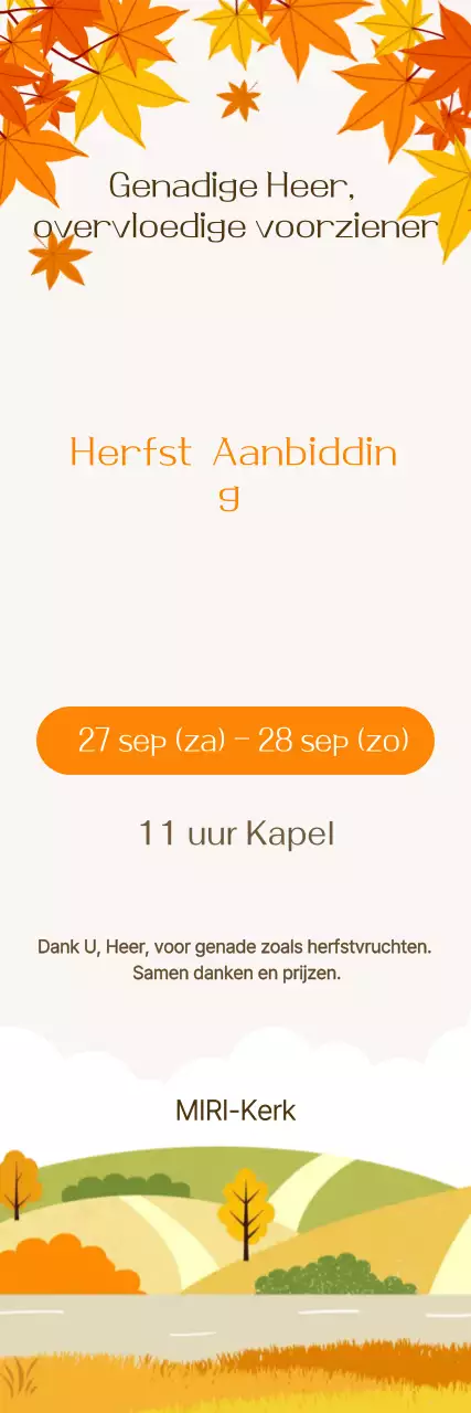 Oranje Eenvoudige Aanbiddingsgids