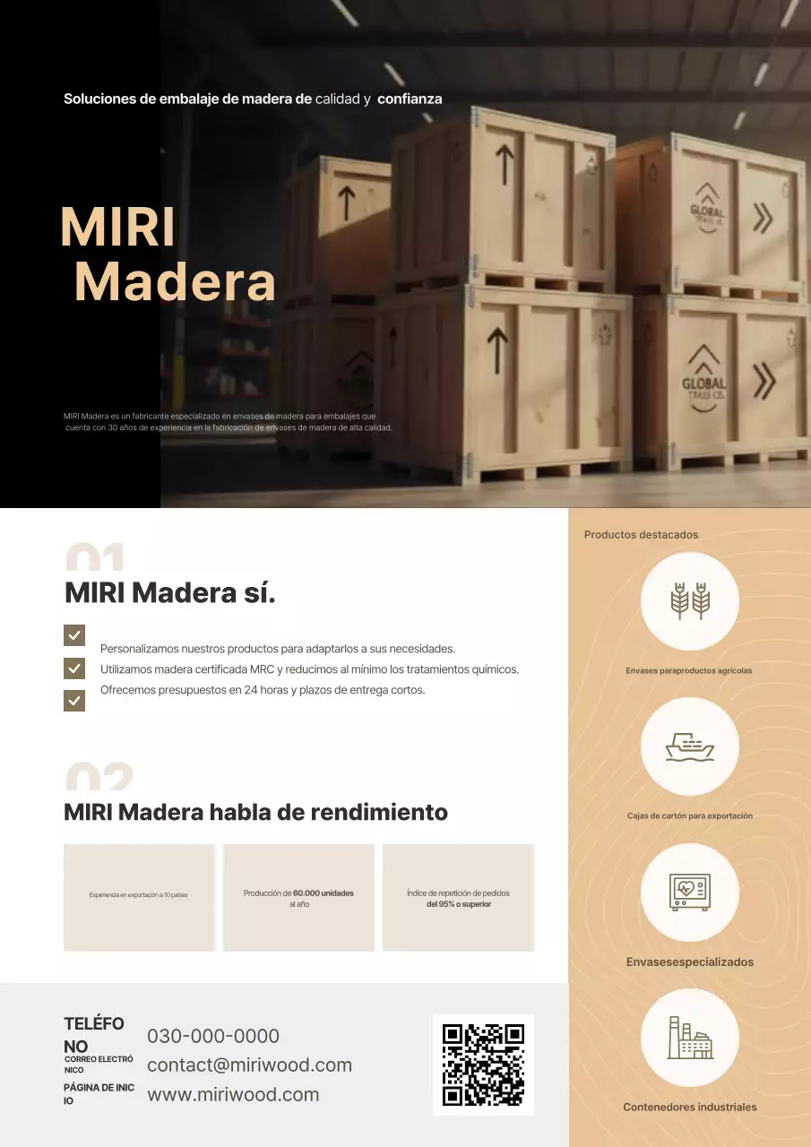 Anuncio de embalaje moderno en beige