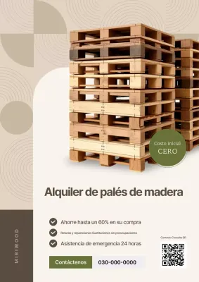 Anuncio de logística limpia beige