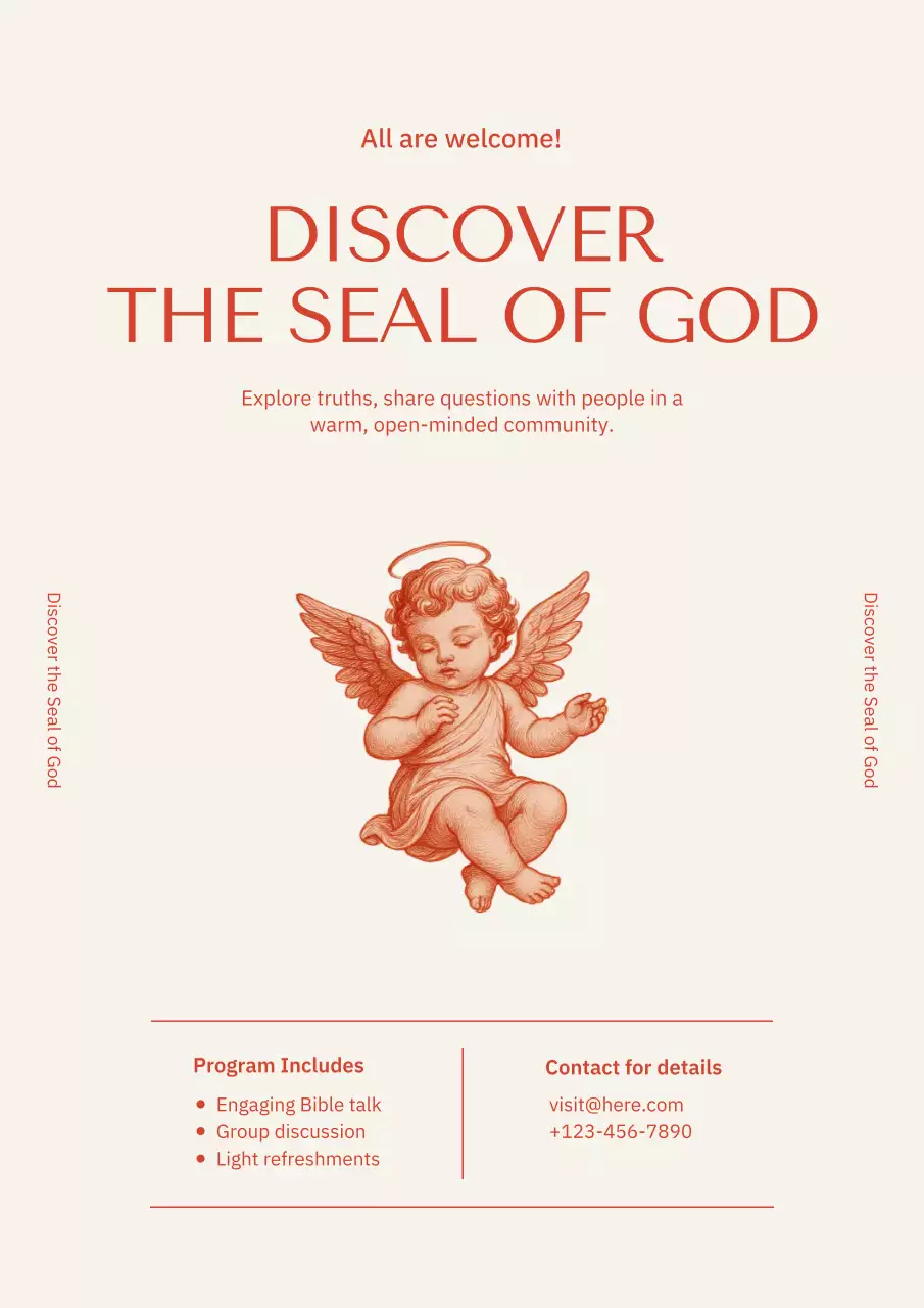 Beige Traditional Community Invitation Poster