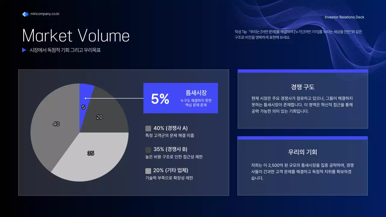 남색 모던 투자 설명서 홍보