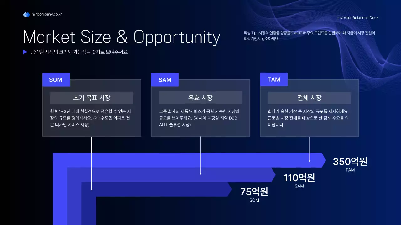남색 모던 투자 설명서 홍보
