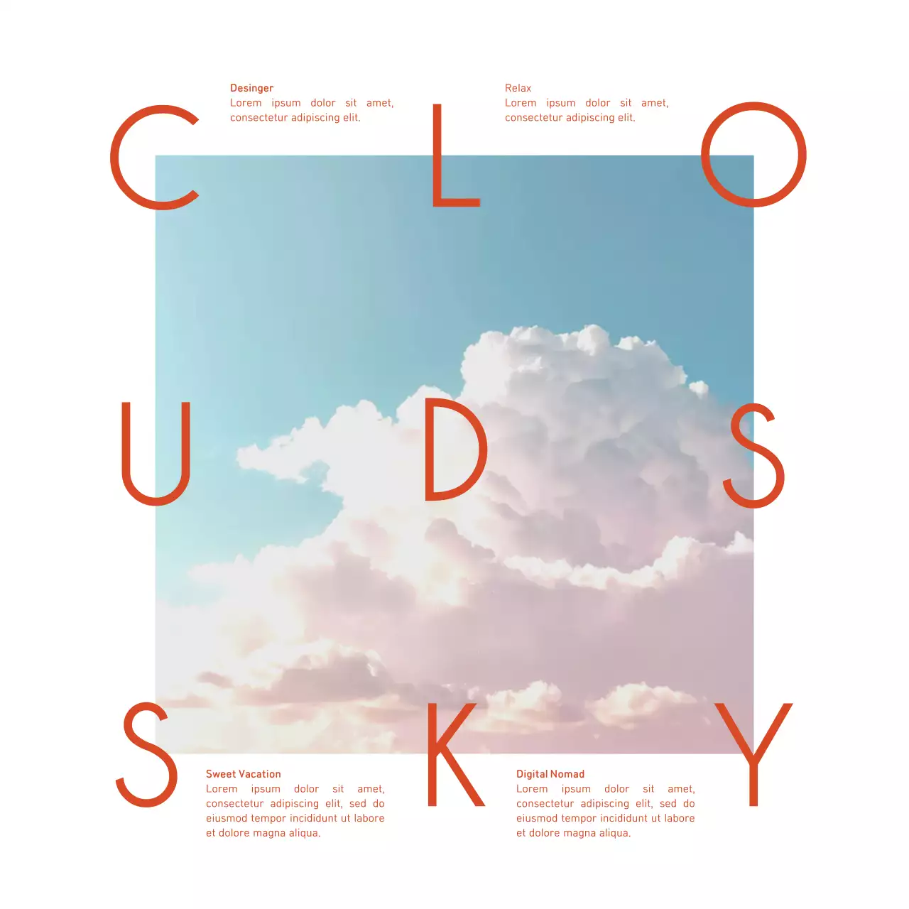 blue minimal vacation announcement