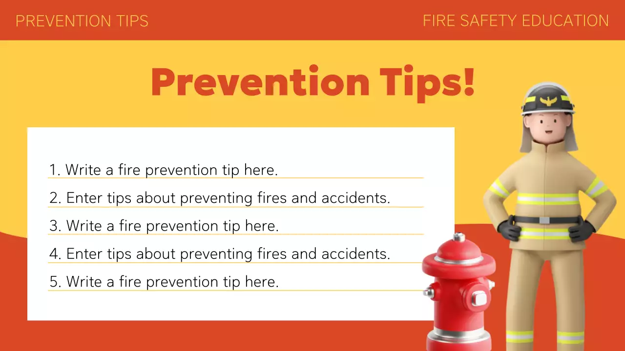 Orange Professional Fire Guide Presentation