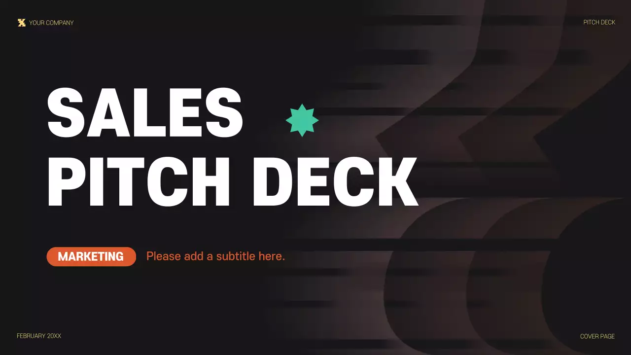 Black Modern Sales Pitch Presentation