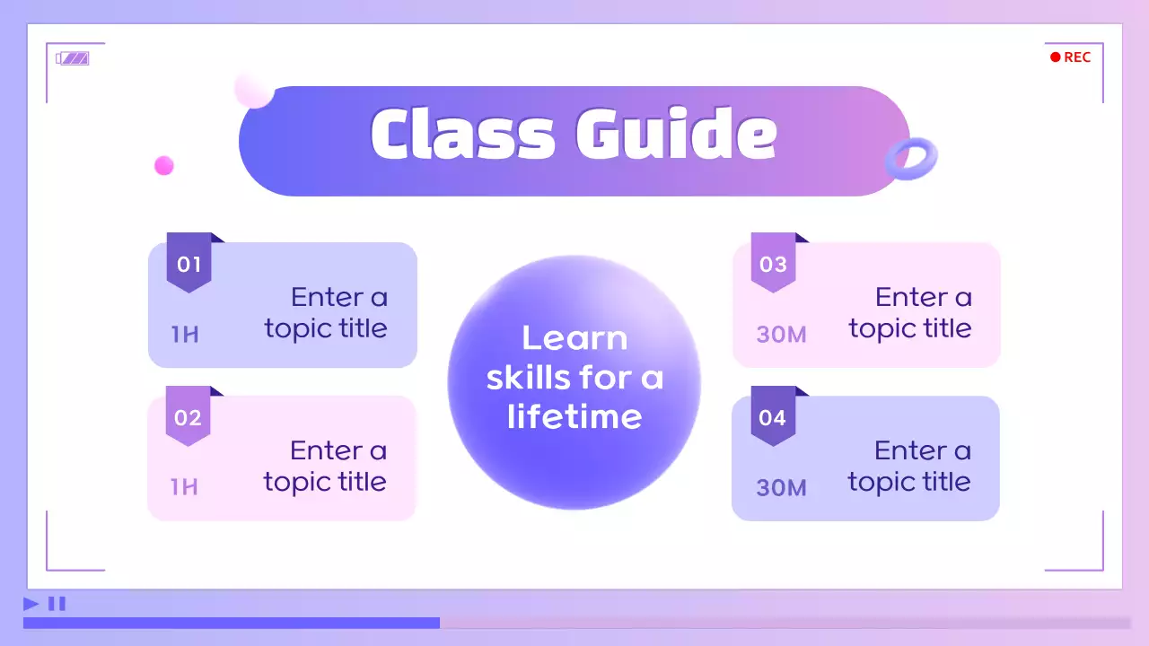 Purple Modern Video Course Announcement Presentation