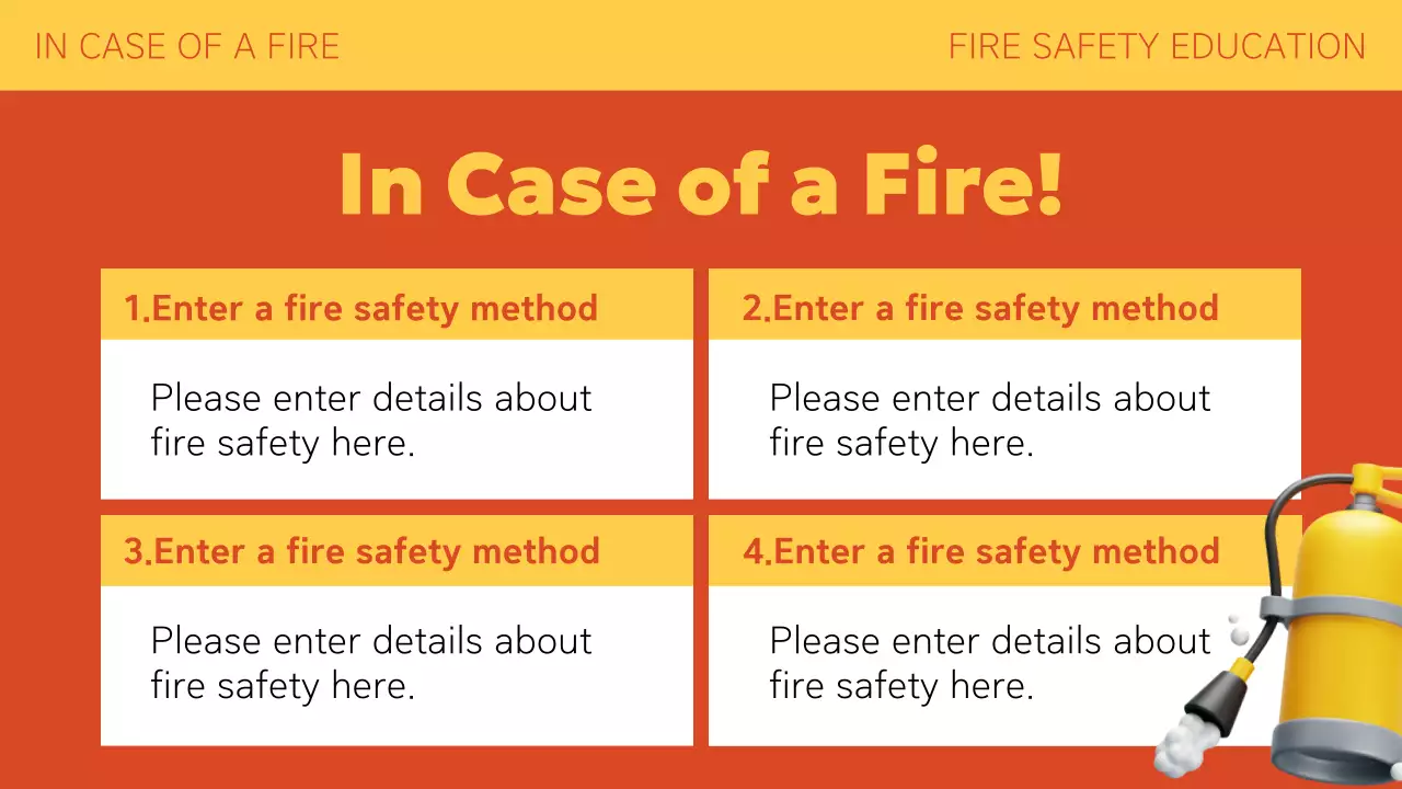 Orange Professional Fire Guide Presentation