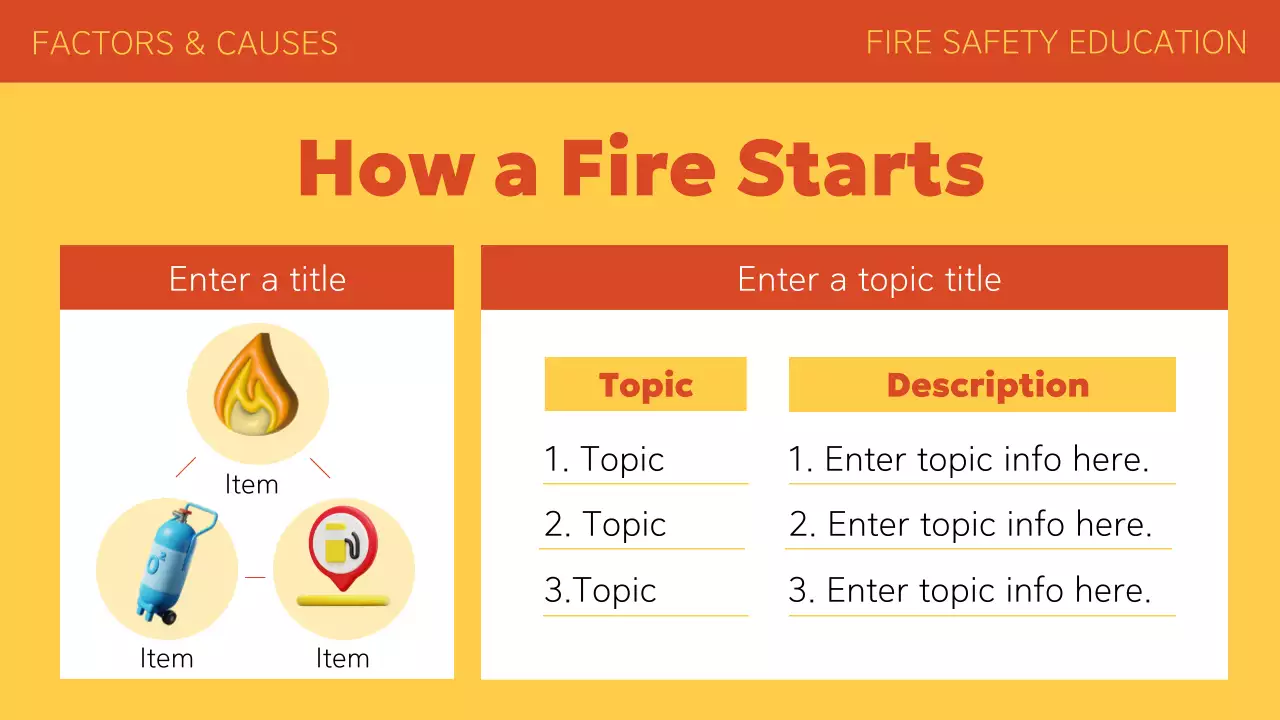 Orange Professional Fire Guide Presentation