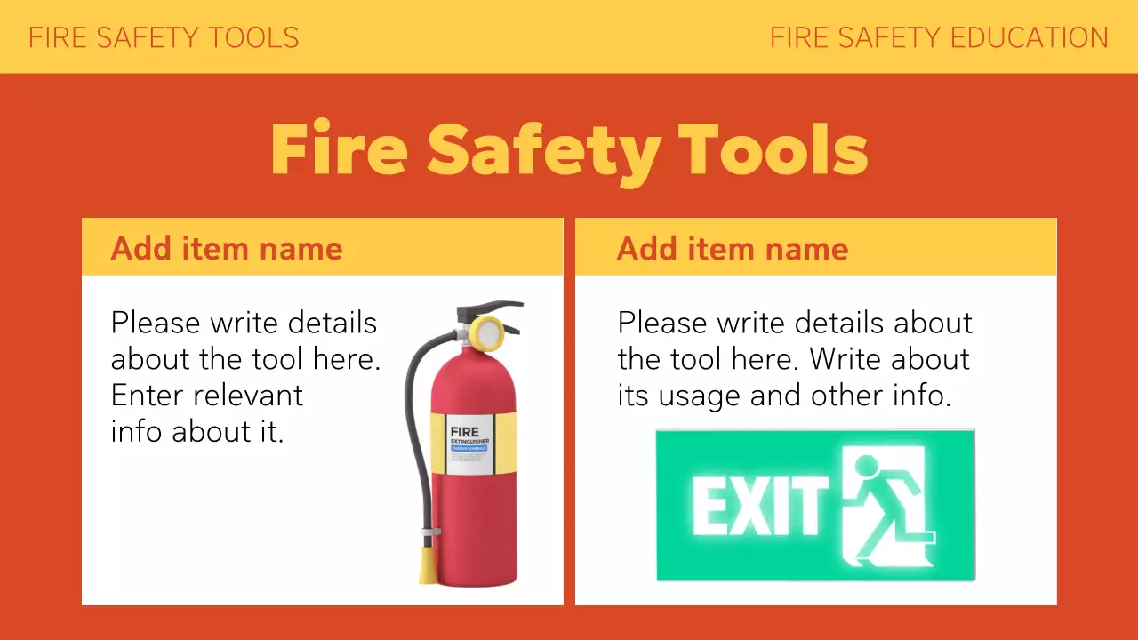 Orange Professional Fire Guide Presentation