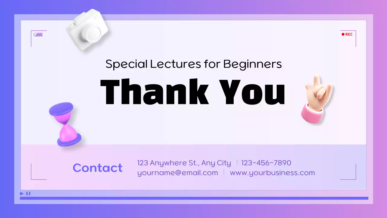 Purple Modern Video Course Announcement Presentation