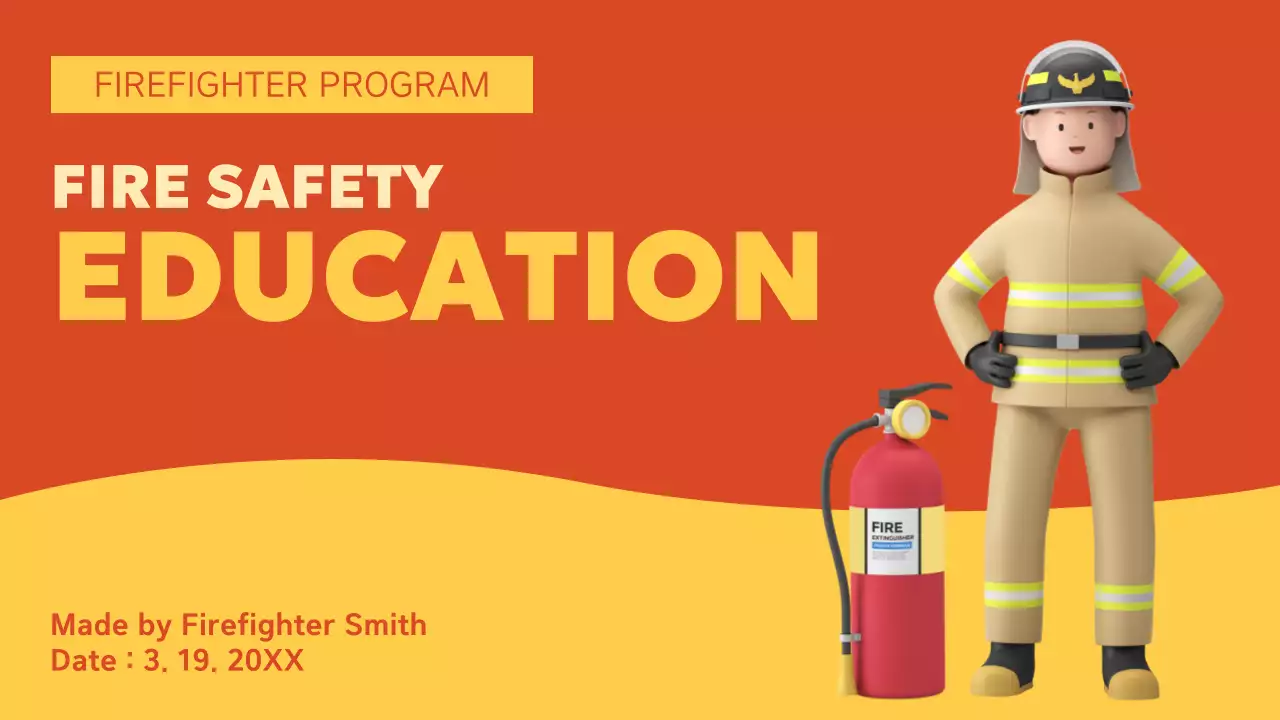 Orange Professional Fire Guide Presentation