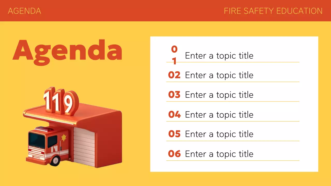 Orange Professional Fire Guide Presentation