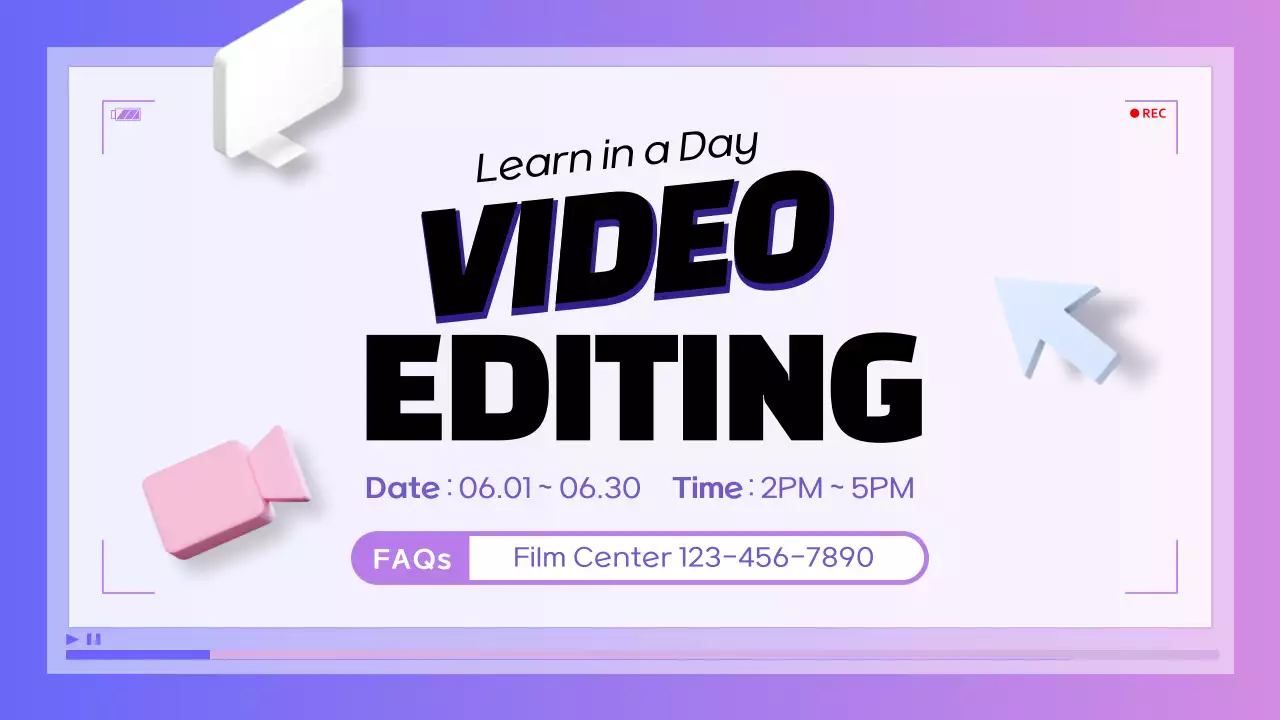 Purple Modern Video Course Announcement Presentation