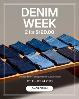 Blue Modern Fashion Sale Instagram Post