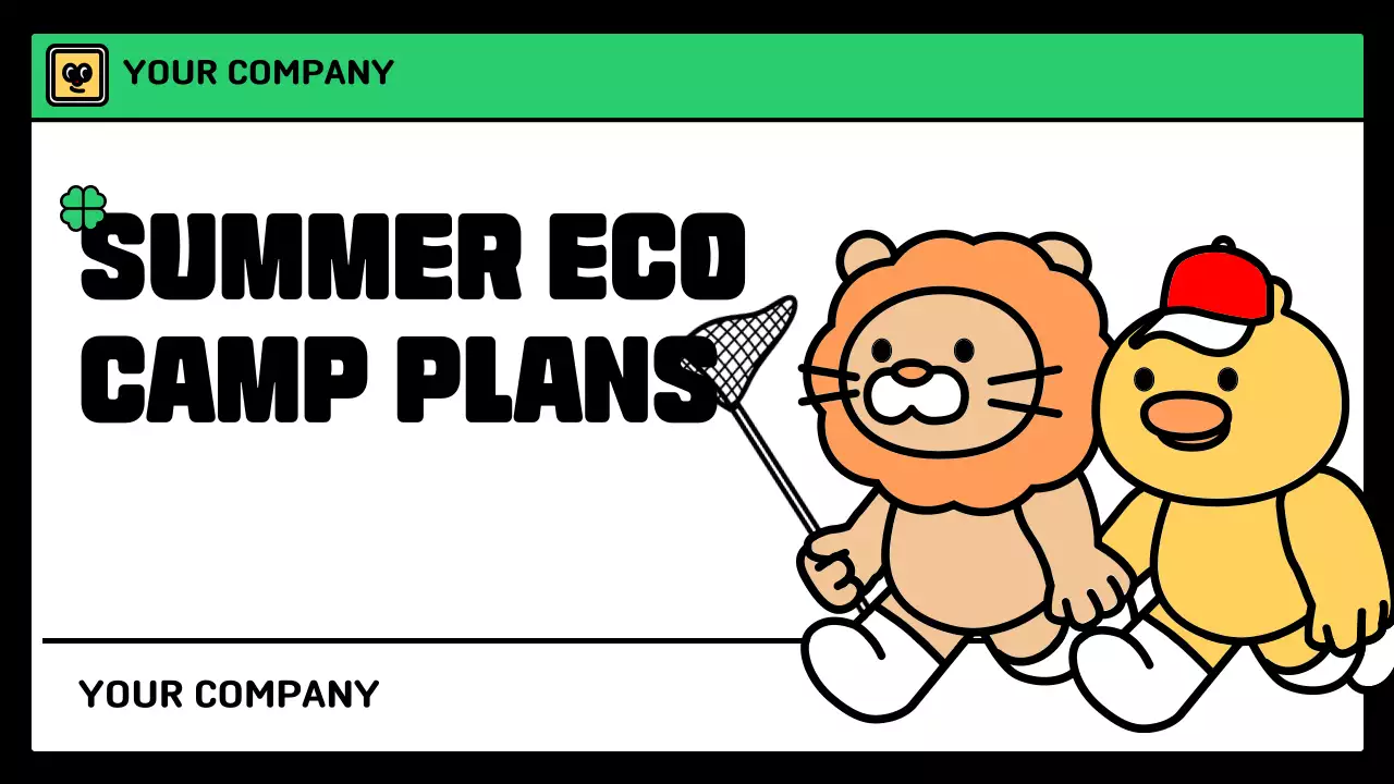 Colorful Retro Eco Camp Plans Presentation