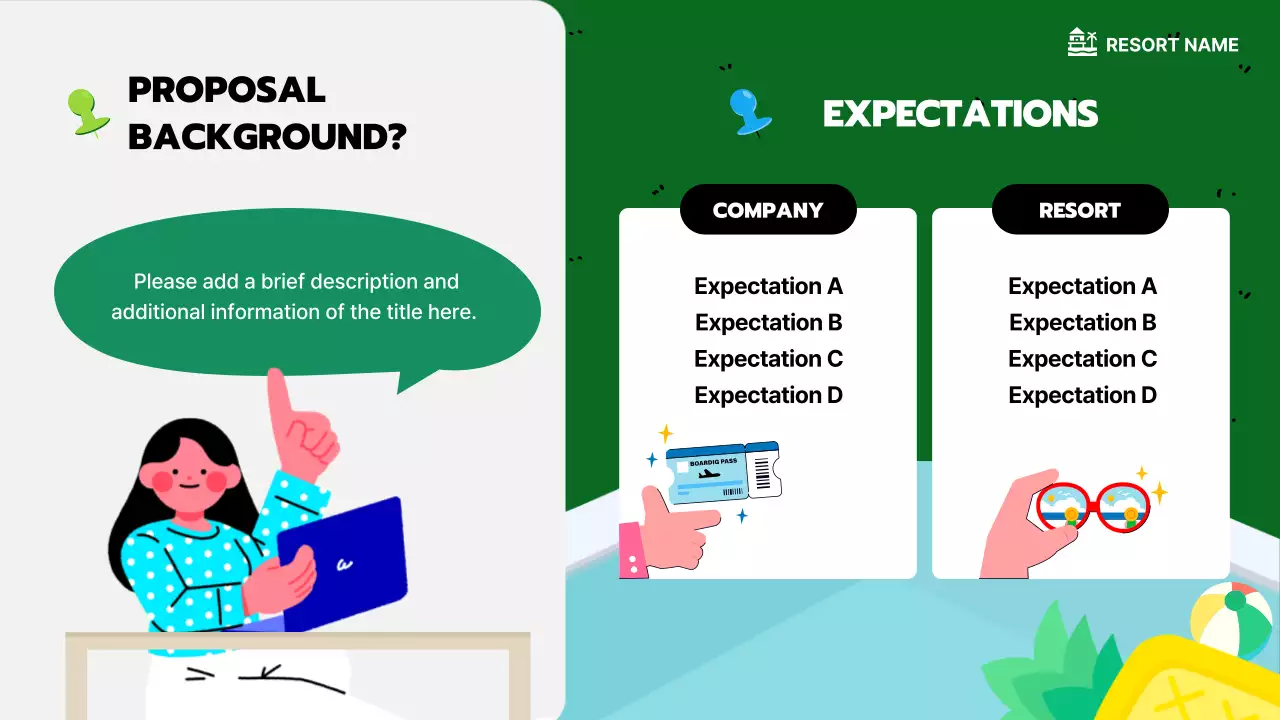 블루 레트로 파트너십 제안 프레젠테이션