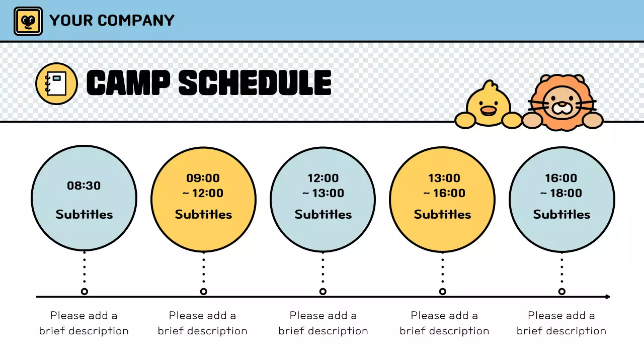 Colorful Retro Eco Camp Plans Presentation