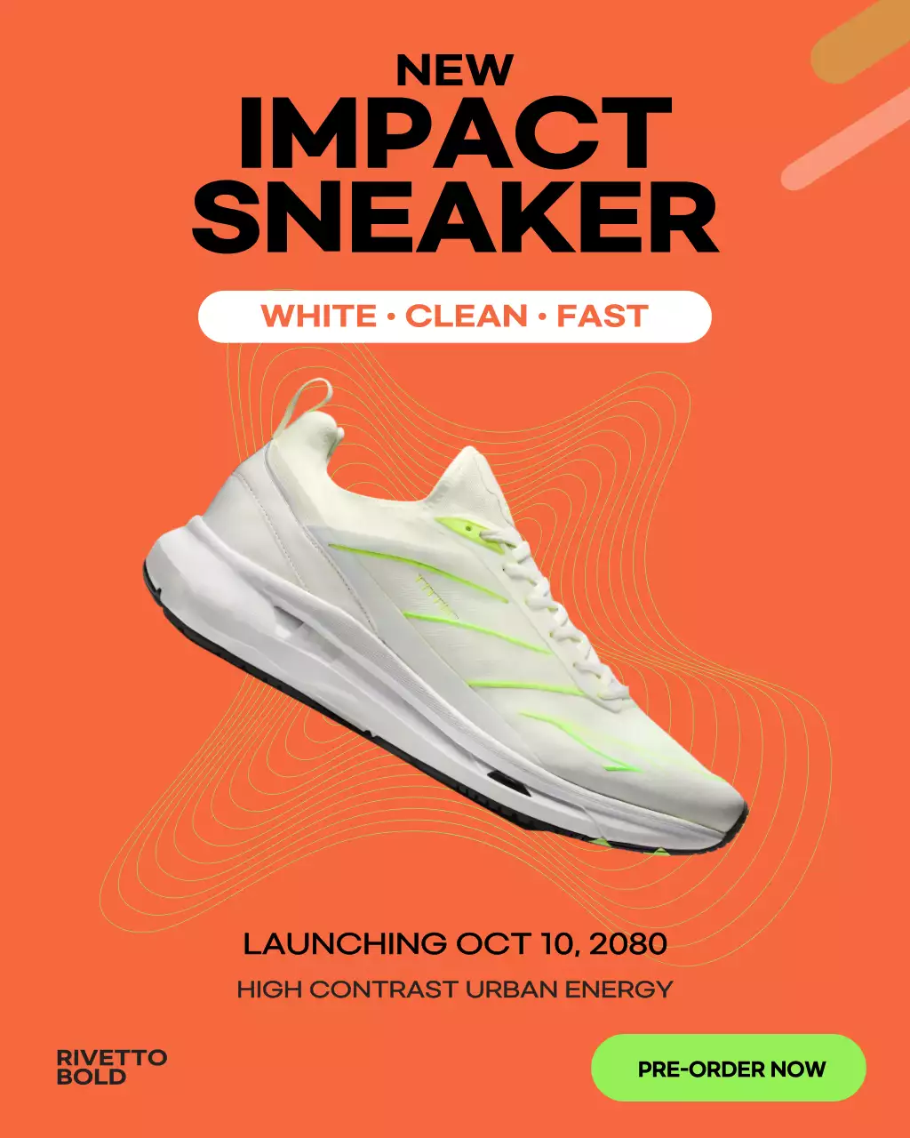Orange Modern Sneaker Promotion Instagram Post
