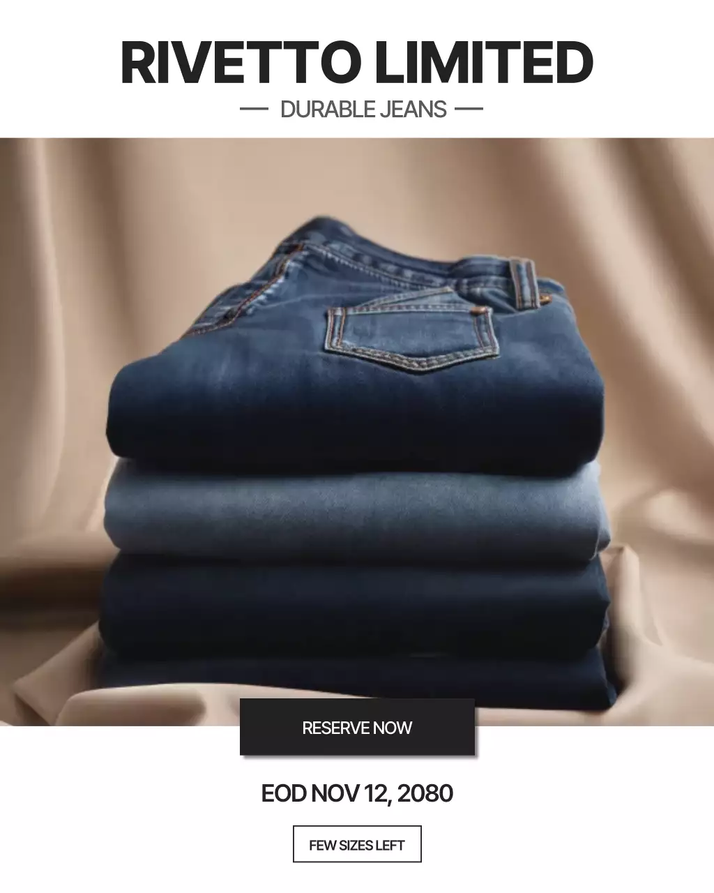 Blue Modern Denim Advertisement Instagram Post