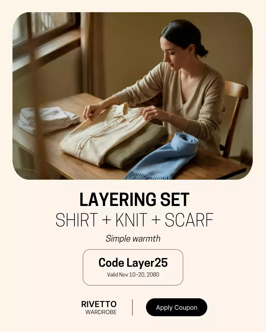 Beige Rustic Fashion Promotion Instagram Post