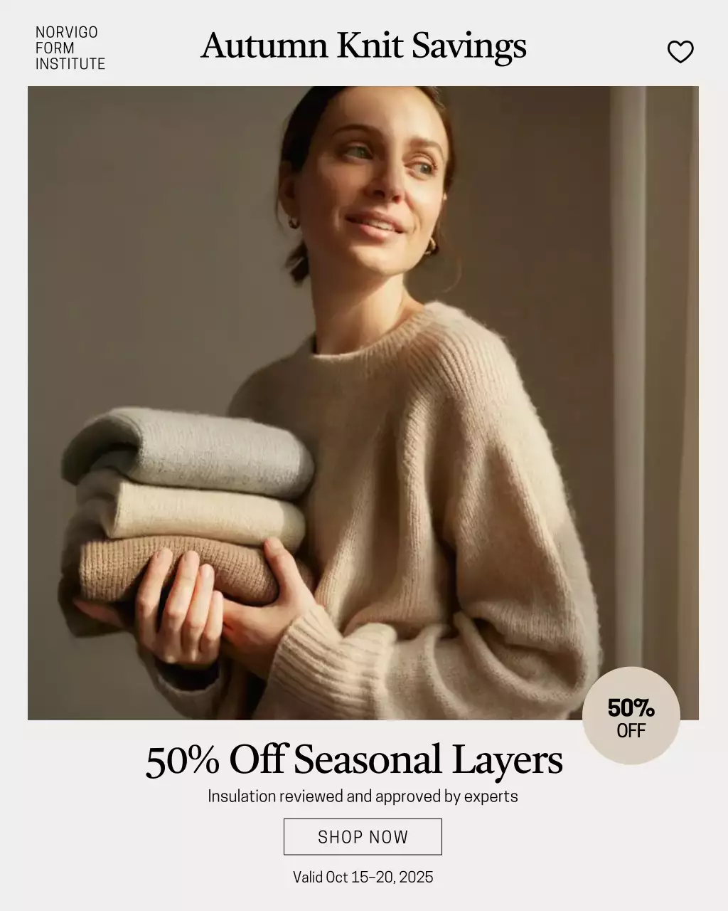 Minimalist Fashion Promotion Instagram Post