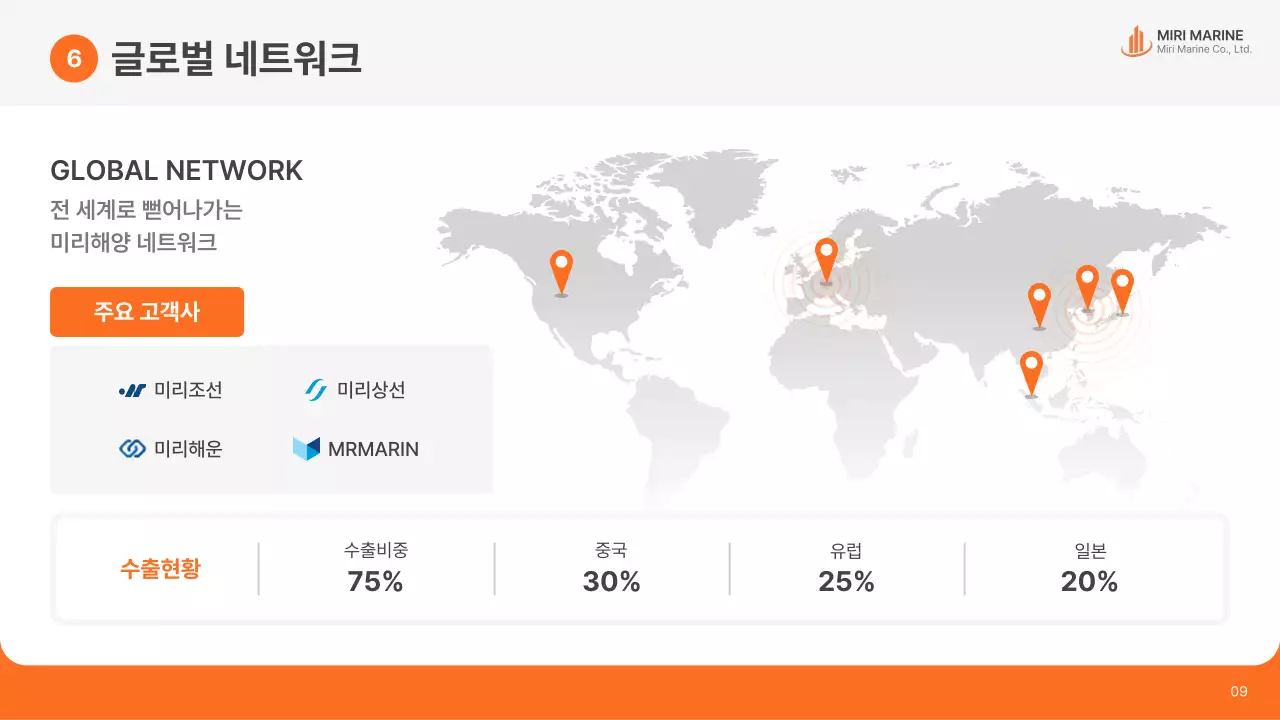 주황 모던 해운 광고