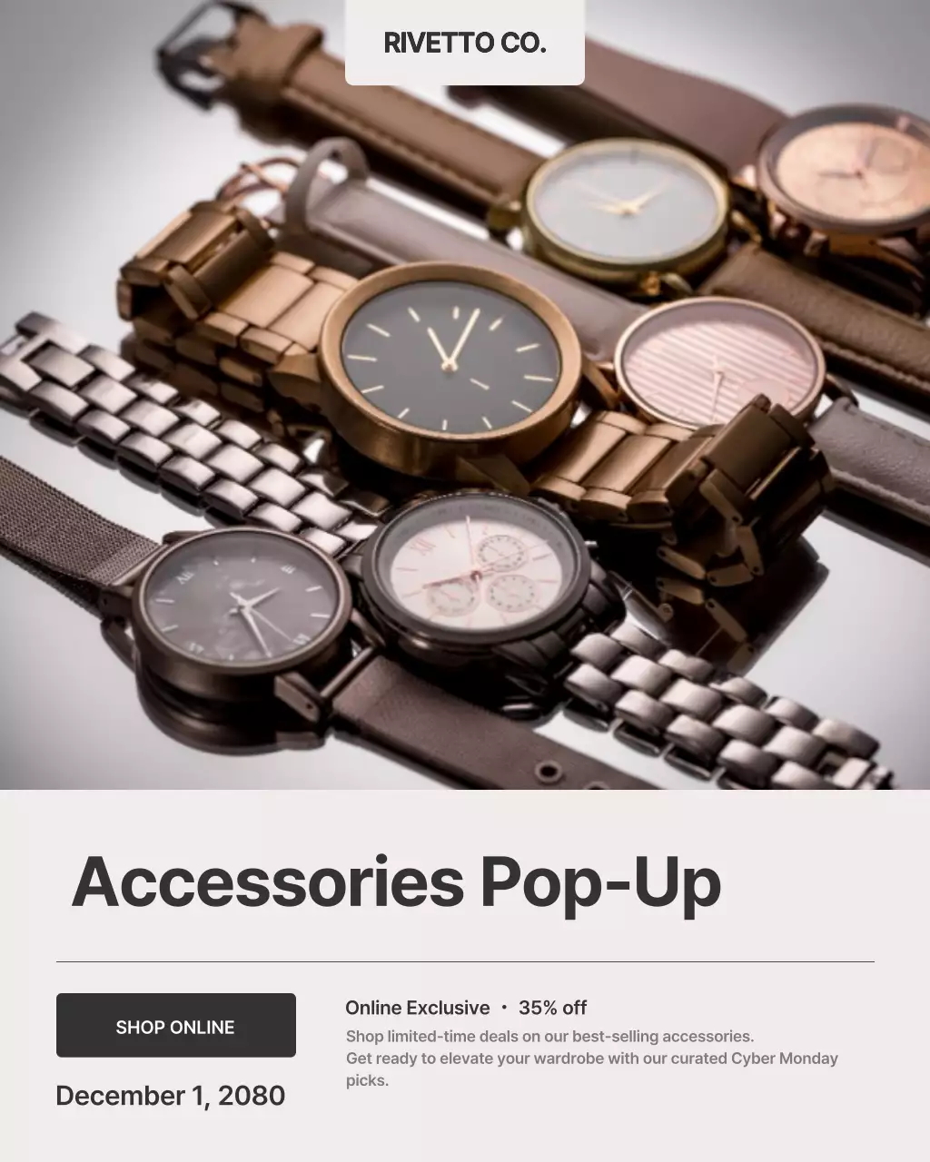Modern Watch Accessories Promotion Instagram Post