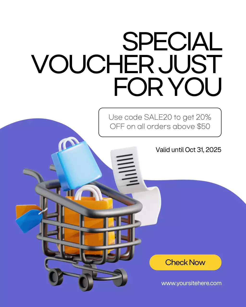 Blue Modern Shopping Promotion